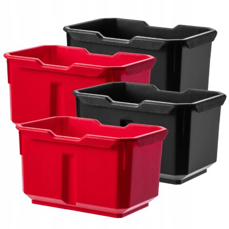 KADAX Lot de 4 boîtes de rangement en plastique PP pour planche à ongles de différentes tailles, gobelets pour clous et vis (15,6 x 11 cm) (1/5)