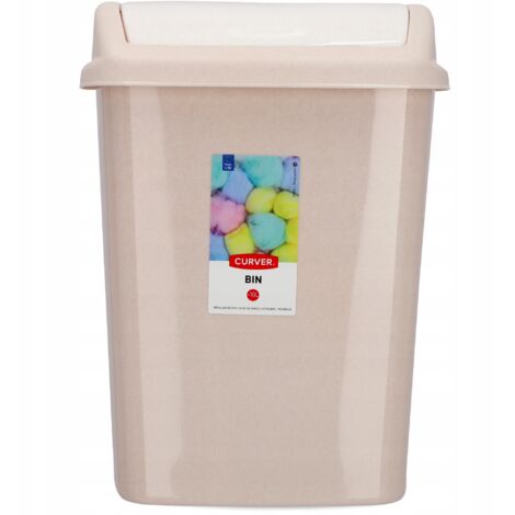 Curver Poubelle Inclinable 10 L Beige (1/5)
