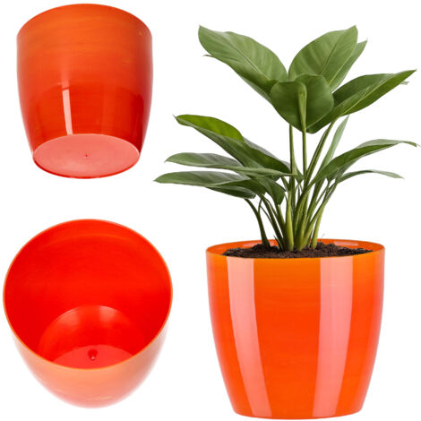 KADAX Cache-pot de fleurs 12 cm pour fleurs, marbre orange, pour le salon (1/5)