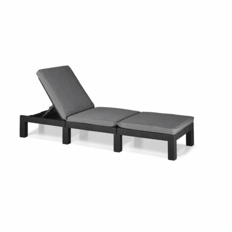 Keter – Transat Daytona Deluxe en résine polypropylène – Dossier réglable 4 positions – Coussin inclus – Dimensions 195x65x25,5 cm (1/10)