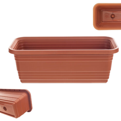 KADAX Jardinière de Balcon Pot de Fleur 40 cm Jardinière Rouge Brique