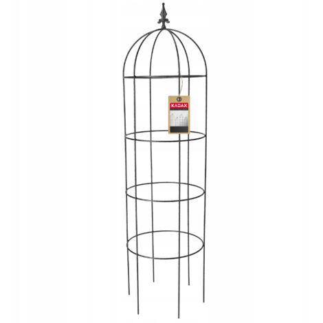 KADAX Obélisque de jardin en métal pour fleurs roses 150 cm