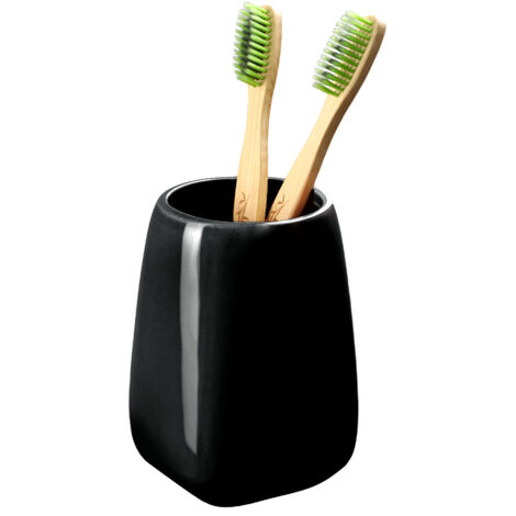 KADAX Tasse de Salle de Bain pour Brosses à Dents Noir (1/5)