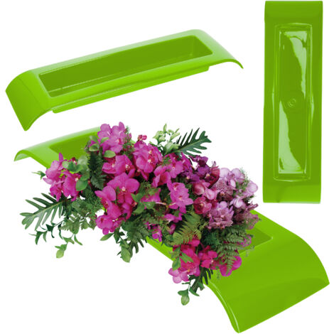 Vase Ikebana KADAX - Pot De Fleurs Japonais En Plastique - Longueur 36 Cm - Jaune - Pour Tournesols, Orchidées, Décorations