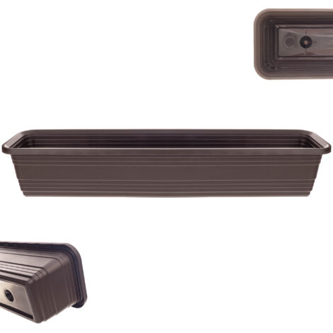 KADAX Jardinière de Balcon Pot de Fleur 80 cm Jardinière Moka (1/5)