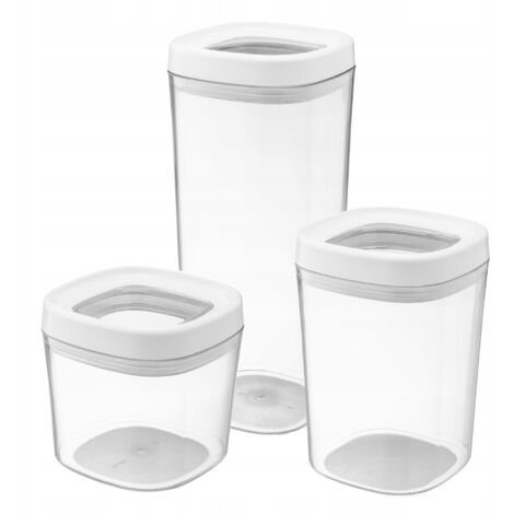 KADAX Récipient Alimentaire Produits en Poudre Épices avec Couvercle Plastique 3pcs (1/5)