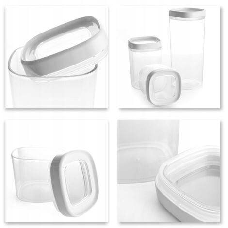 IDesign Boîte De Rangement à 3 Compartiments, Grand Bac Plastique Pour Aliments Emballés Ou