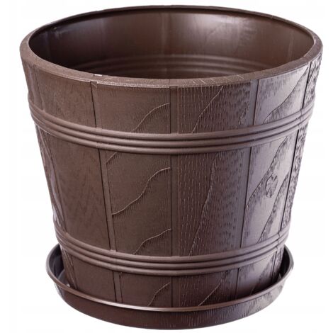 KADAX Pot de Fleur Pot de Fleur 42 cm Couvercle en Bois Support de Fleur en Plastique (1/5)