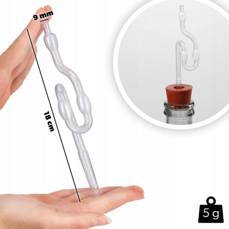 Lot De 3 Clapets Anti-Retour En Plastique En S Pour Fermentation Vin Et Brassage