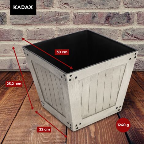 Bac à Fleurs Avec Réserve D'eau 100cm MePla Jardinière - Pot De Fleurs Allongé - Pot De Fleurs Résistant Aux Intempéries - Bac à Fleurs Résistant Jardiniere Plastique 100 Cm