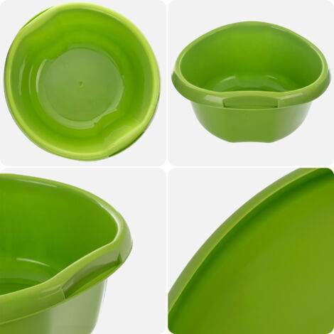 Bassine Plastique 1.9L Crème - Pour Lavage Main, Vaisselle, Jardinage - Poignées Ergonomiques, Empilable, Facile à Nettoyer - 5