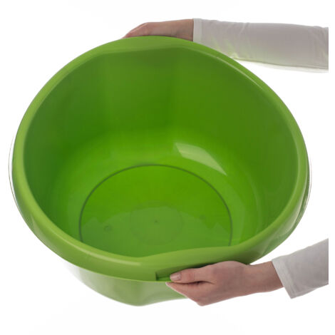 Bassine Plastique 1.9L Crème - Pour Lavage Main, Vaisselle, Jardinage - Poignées Ergonomiques, Empilable, Facile à Nettoyer