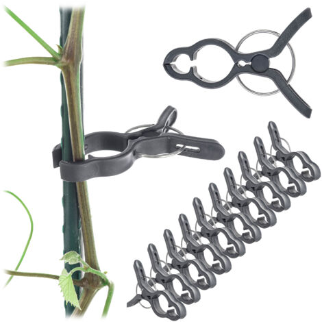 Lot De 24 Clips/Pinces Pour Serre - Fixation Filet De Protection Des Plantes, Tuyaux (Diamètre ~14mm) - Plastique Durable