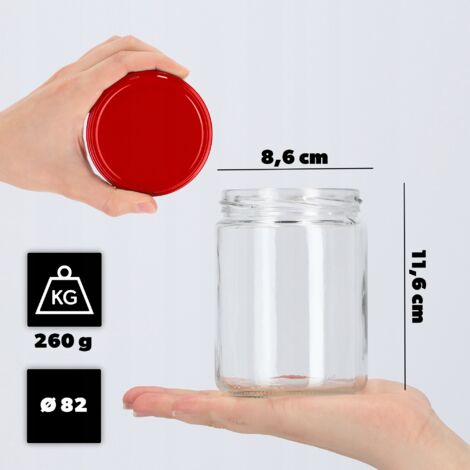 KADAX Lot De 6 Bocaux En Verre 5 Litres – Ronds Avec Couvercle à Visser Doré – Idéal Conserves, Confitures, Pickles