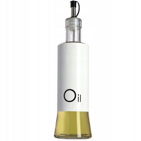 KADAX Bouteille d'huile d'olive 320 ml avec distributeur d'huile en verre Blanc (1/5)