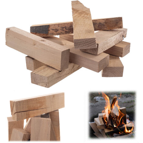 Bois d'allumage 10 kg de bois d'allumage sec pour cheminée en hêtre pour le poêle