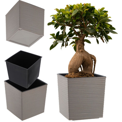 KADAX Pot de Fleurs Insert de Pot de Jardin Gris 19 cm (1/5)
