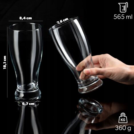 KADAX Lot De 6 Verres Universels 320 Ml – Verres Robuste Style Vintage, Verre Épais Transparent, Idéal Whisky & Boissons