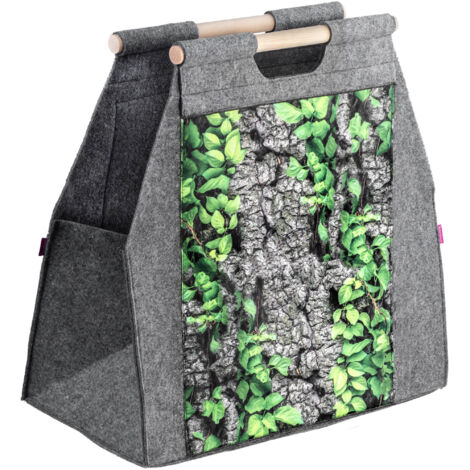 Panier à Bois De Chauffage En Métal Doré - Capacité 1125 - Support Pour Cheminée - Déco Et Pratique