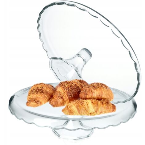KADAX Présentoir à Gâteaux 32 cm Gâteau en Verre avec Fruits sur Pied (1/5)