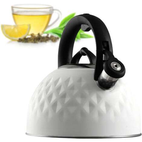 Bouilloire en acier KADAX 2,5 L, sifflet à gaz à induction avec poignée traditionnelle (1/5)