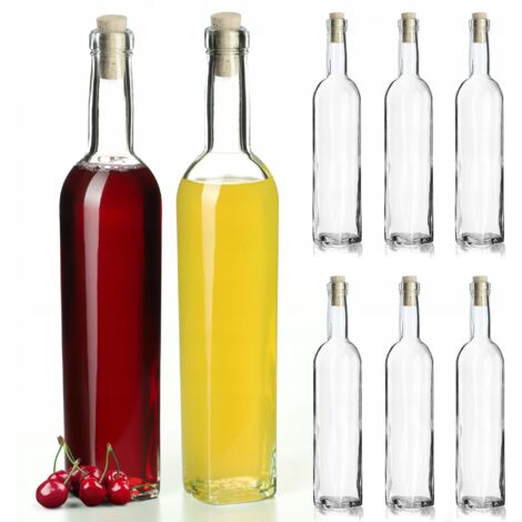 KADAX 8x Flacon 500 ml pour teintures avec liège Fi19 (1/5)