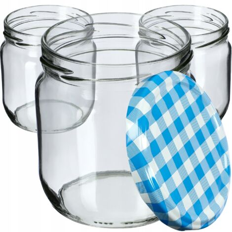 KADAX 48x Pot Bocaux 425ml Verre Pour Conserves Concombres Miel Caps Fi82 (1/5)