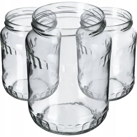 KADAX Lot de 24 bocaux à confiture avec couvercle à visser - 720 ml - Sans couvercle (1/5)