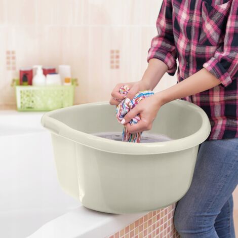 Bassine Plastique 8L Crème - Lavage Main, Linge, Vaisselle Et Ménage