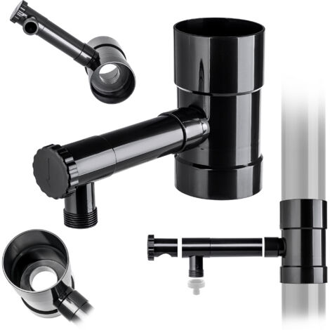 Capteur d'eau de pluie, capteur d'eau de pluie avec valve de gouttière, 90Mm (1/5)