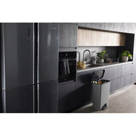 Poubelle Curver Design Métallisé 50L Avec Pédale - Pour Cuisine, 4 Motifs, Neuf