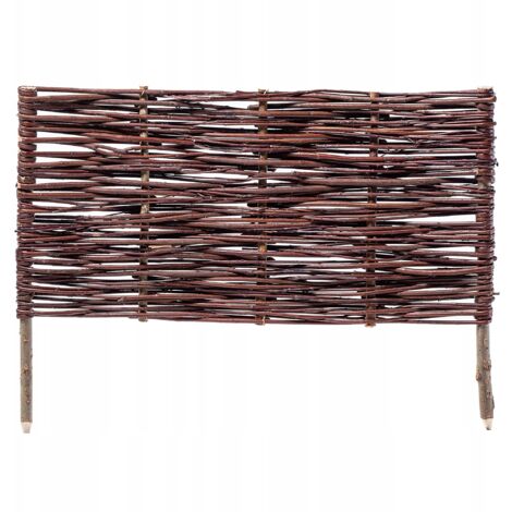 Kadax – Palissades en osier naturel 60 x 40 cm – Clôtures décoratives pour délimiter et orner – Résistantes aux intempéries – 1 pièce