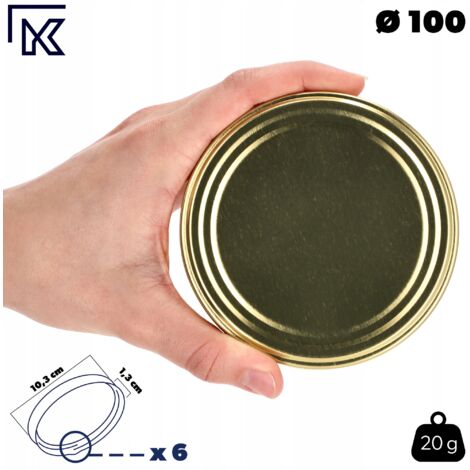 Bouchons métalliques universels 50 unités - 63mm : Couvercles Noir pour