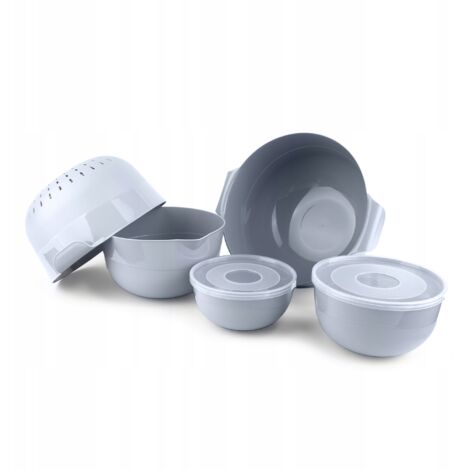 Ensemble Bols Westmark Olympia 9 Pièces Set De 9 Bols Westmark Olympia Avec Couvercles Et Passoire - 0,6L à 4,4L Sans BPA Essoreuse Salade