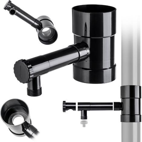 Capteur d'eau de pluie, capteur d'eau de pluie avec valve de gouttière, 100Mm (1/5)