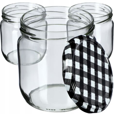 KADAX 48x Pot Bocaux 425ml Verre Pour Conserves Concombres Miel Caps Fi82 (1/5)