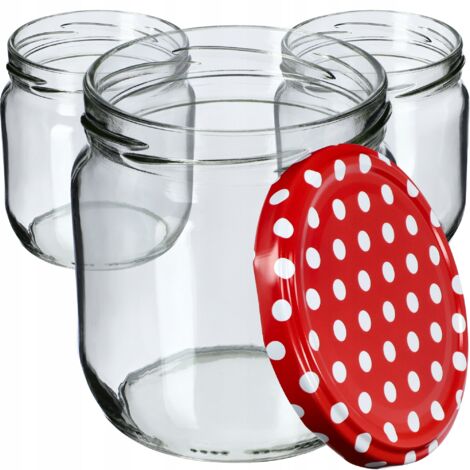 KADAX 48x Pot Bocaux 425ml Verre Pour Conserves Concombres Miel Caps Fi82 (1/5)
