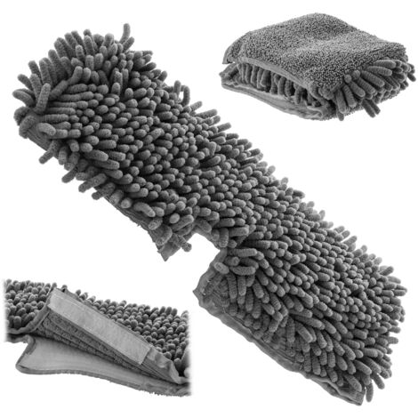Insert de vadrouille plat couvercle de remplacement pointe en microfibre plate 40X14Cm (1/5)