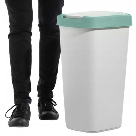 Poubelle Grise Avec Couvercle Basculant Delta (25 Litres