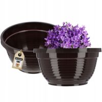 KADAX Pot de Fleur pour Cimetière Pierre Tombale en Plastique Bol de Cimetière 26cm