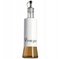 KADAX Bouteille d'huile d'olive vinaigre avec distributeur 320 ml verre pour huile d'olive blanc