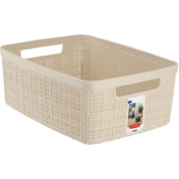 Curver, Paniere Jute Rectangulaire 5 L, Beige, 100% Recyclé 245370