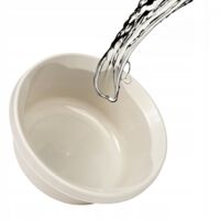 KADAX Bassine de lavage en plastique mat - Bol rond - Robuste - Pour eau domestique - Polyvalent - Crème - 20 l