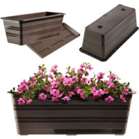 KADAX Balconnière 40 cm Pot de Fleur + Support