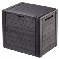 Kadax – Coffre de jardin 140L en plastique haute qualité – Résistant aux intempéries – Sécurisable avec cadenas – Pour balcon ou jardin