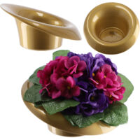 KADAX Cache Pot de Fleur Ikebana Composition Or 9 cm