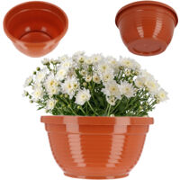 KADAX Bol de Cimetière Pierre Tombale en Plastique Pot de Fleur de Cimetière 20 cm