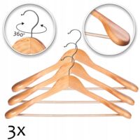 KADAX Cintres en Bois Cintres en Bois Vêtements pour Garde-Robe Set 3x