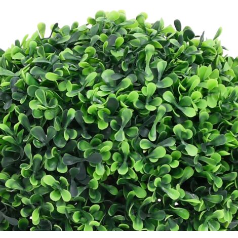 Artificial Boxwood Plants 2 pcs with Pots Ball Shaped Green 27 cm vidaXL