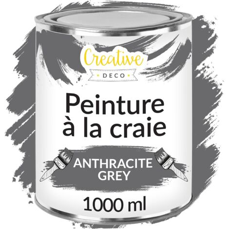Peinture à la Craie Gris Anthracite 1L Mat et Lavable pour Meuble (1/5)